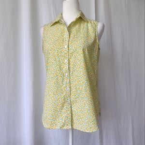 Land's End Sleeveless Button Down Top